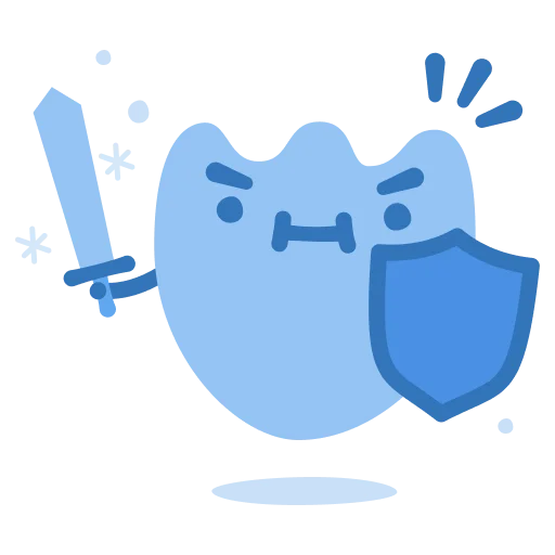 Trusty mascot: Shield up
