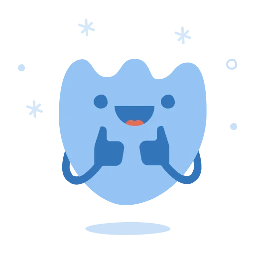 Trusty mascot: Two thumbs up