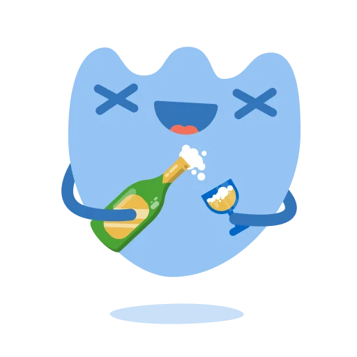Trusty mascot: Pop the bottle